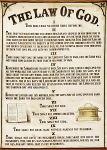 1863 The Law of God Chart by James White